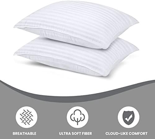 Utopia Bedding Bed Pillows for Sleeping Standard Size (White), Set of 2, Cooling Hotel Quality, for Back, Stomach or Side Sleepers - Image 4