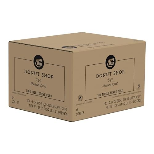 Amazon Brand - Happy Belly Medium Roast Coffee Pods, Donut Style, Compatible with Keurig 2.0 K-Cup Brewers, 100 Count - Image 5