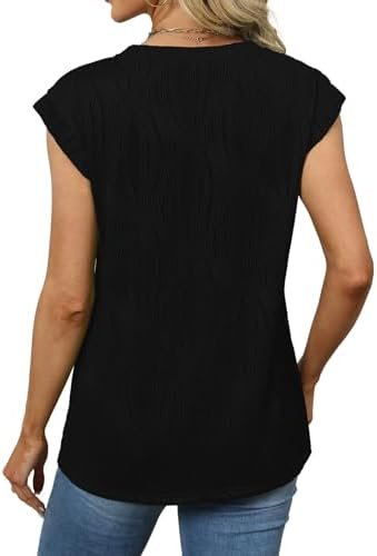 Heymiss Womens Summer Tops Short Sleeve Shirts Loose Casual Basic T-Shirt Blouses Crewneck S-2XL - Image 3