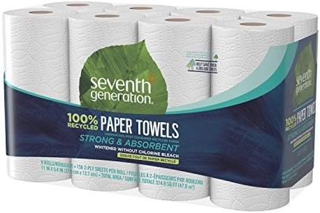 Seventh Generation 100% Recycled Paper Towels, 2-ply, 8 Count, Pack of 4 - Image 10