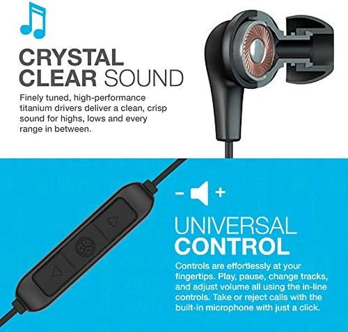 JLab JBuds Pro Bluetooth Wireless Signature Earbuds, Black, Titanium 10mm Drivers, 10-Hour Battery Life, Music Controls, Noise Isolation, Bluetooth 4.1 Extra Gel Tips and Cush Fins - Image 5