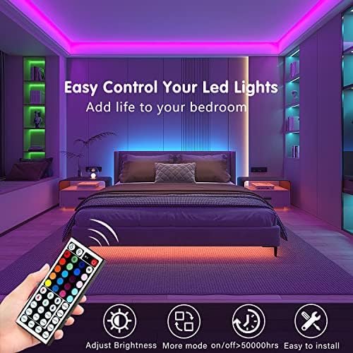 Keepsmile 100ft Led Strip Lights (2 Rolls of 50ft) Bluetooth Smart App Control Music Sync Color Changing RGB Led Light Strip with Remote,Led Lights for Bedroom Room Home Decor Party Festival - Image 5