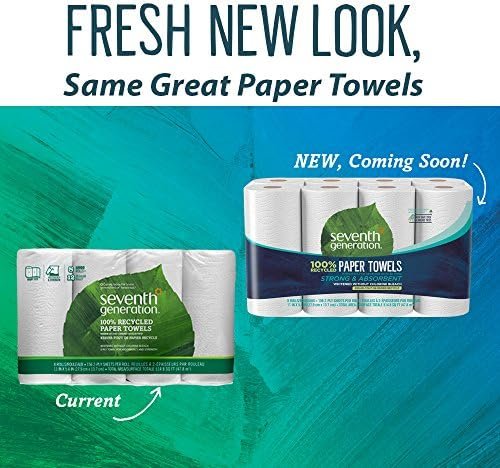 Seventh Generation 100% Recycled Paper Towels, 2-ply, 8 Count, Pack of 4 - Image 3