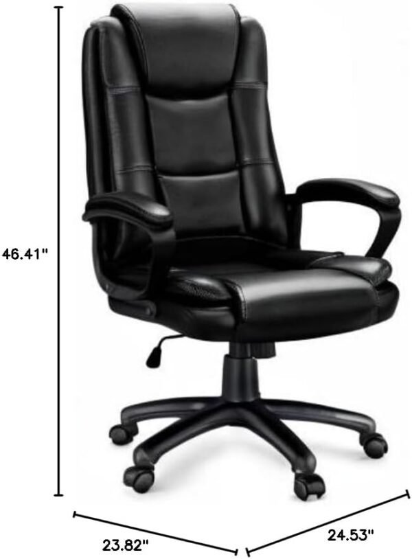 OFIKA Home Office Chair, 400LBS Big and Tall Heavy Duty Design, Ergonomic High Back Cushion Lumbar Back Support, Computer Desk, Adjustable Executive Leather Chair with Armrest - Image 3