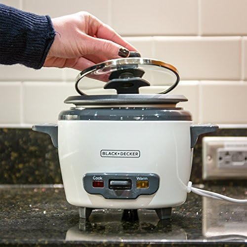 BLACK+DECKER 3-Cup Rice Cooker, RC503, 1.5-cup Uncooked Rice, Steaming Basket, Removable Non-Stick Bowl, One Touch - Image 13