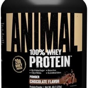 Animal 100% Whey Protein Powder – Whey Blend for Pre- or Post-Workout, Recovery or an Anytime Protein Boost– Low Sugar – Chocolate, 4 lb (Packaging may vary)