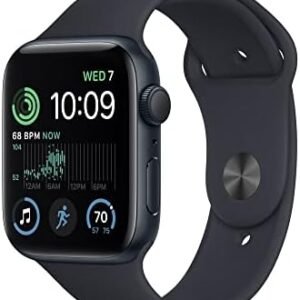 Apple Watch SE (2nd Gen) (GPS, 44mm) - Midnight Aluminum Case with Midnight Sport Band, M/L (Renewed)