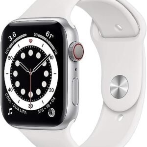 Apple Watch Series 6 (GPS + Cellular, 40mm) - Silver Aluminum Case with White Sport Band (Renewed)