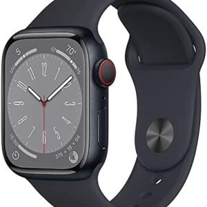 Apple Watch Series 8 [GPS + Cellular, 45mm] - Midnight Aluminum Case with Midnight Sport Band, M/L (Renewed)