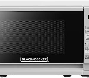 BLACK+DECKER Compact Countertop Microwave Oven 0.7 Cu. Ft. 700-Watts with LED Lighting, Child Lock, White