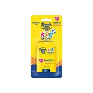 Banana Boat Kids Sport Sunscreen Stick SPF 50, 0.5oz | Travel Size Sunscreen, Kids Sunscreen, Kids Sunblock, Oxybenzone Free Sunscreen for Kids, Travel Sunscreen, Mini Sunscreen SPF 50, 0.5oz