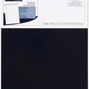 Cambridge Notebook, Business Notebook, 8-1/2" x 11", 70 Sheets, College Ruled, Top Wirebound, Navy (59882)
