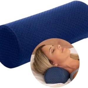 Carex Memory Foam Cervical Neck Pillow, Round - Contoured Design to Support Neck and Shoulders, Relieve Pain and Pressure, Neck Roll Pillow for Sleeping, Neck Pillow, Memory Foam Neck Pillow