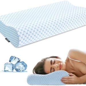 Cervical Pillow for Neck Pain Relief, Contour Memory Foam Pillows for Sleeping, Odorless Ergonomic Pillow Adjustable Orthopedic Cooling Pillow Bed Pillow Neck Support for Side Back Stomach Sleepers