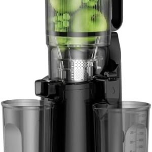 Cold Press Juicer, Amumu Slow Masticating Machines with 5.3" Extra Large Feed Chute Fit Whole Fruits & Vegetables Easy Clean Self Feeding Effortless for Batch Juicing, High Juice Yield, BPA Free 250W
