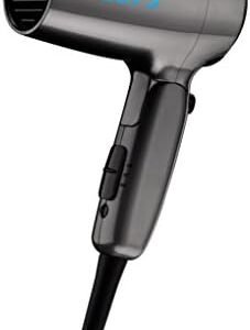 Conair Travel Hair Dryer with Dual Voltage, 1875W Compact Hair Dryer with Folding Handle, Travel Blow Dryer