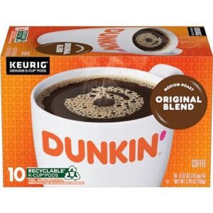 Dunkin' Original Blend Medium Roast Coffee, 60 K Cups for Keurig Coffee Makers