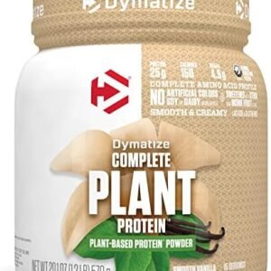 Dymatize Vegan Plant Protein, Smooth Vanilla, 25g protein, 4.8g BCAAs, complete amino acid profile, 15 servings