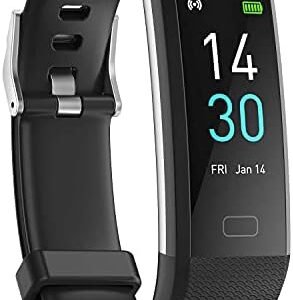ENGERWALL Fitness Tracker with Step Counter/Calories/Stopwatch, Activity Tracker with Heart Rate Monitor, IP68, Health Tracker with Sleep Tracker, Smartwatch, Pedometer Watch for Women Men Kids
