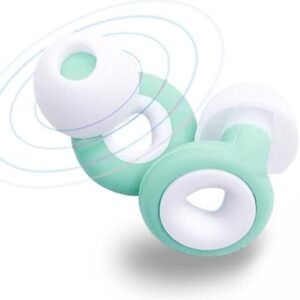 Ear Plugs for Sleeping Noise Cancelling, Reusable Hearing Protection in Flexible Silicone, Noise Cancelling Earbuds for Sleep - 6 Ear Tips in S/M/L, 25dB Noise Cancelling Green