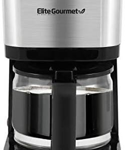Elite Gourmet EHC9420 Automatic 5-Cup Brew & Drip Coffee Maker with Pause N Serve Reusable Filter, On/Off Switch, Water Level Indicator