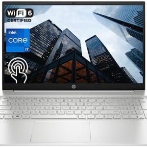HP 2024 Latest Pavilion Business Laptop, 15.6" FHD Touchscreen, 13th Gen Intel Core i7-1355U, 32GB RAM, 1TB PCIe SSD, Webcam, FP Reader, Backlit KB, Wi-Fi 6, Windows 11 Pro, Silver