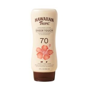 Hawaiian Tropic Sheer Touch Ultra Radiance Lotion Sunscreen SPF 70, 8oz | Hawaiian Tropic Sunscreen SPF 70, Sunblock, Broad Spectrum Sunscreen, Oxybenzone Free Sunscreen, Body Sunscreen, 8oz