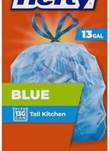 Hefty Blue Trash Bags, Blue, 13 Gallon, 60 Count