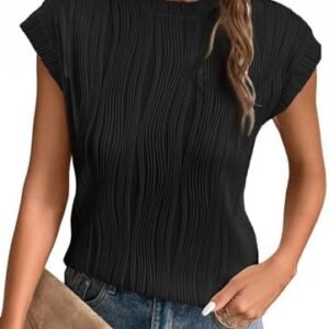 Heymiss Womens Summer Tops Short Sleeve Shirts Loose Casual Basic T-Shirt Blouses Crewneck S-2XL