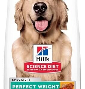 Hill's Science Diet Perfect Weight, Adult 1-6, Weight Management Support, Dry Dog Food, Chicken Recipe, 4 lb Bag