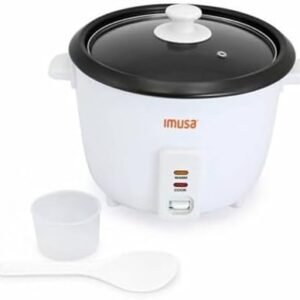 IMUSA USA GAU-00012 Electric NonStick Rice Cooker 5-Cup (Uncooked) 10-Cup (Cooked), White