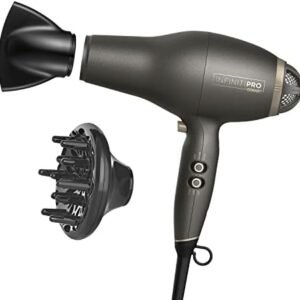 INFINITIPRO BY CONAIR FloMotion Pro Hair Dryer | Personalize Your Drying Experience with Adjustable Airflow | Includes Diffuser and Concentrator