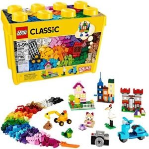 LEGO Classic Large Creative Brick Box Building Set, Toy Storage Solution for Home or Classrooms, Creative Toy for Back to School, Interactive Building Toy for Kids, Boys and Girls Ages 4 and Up, 10698