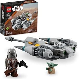 LEGO Star Wars The Mandalorian’s N-1 Starfighter Microfighter, Building Toy Set for Kids Ages 6 and Up with Mando and Grogu 'Baby Yoda' Minifigures, Fun Gift Idea for Action Play, 75363