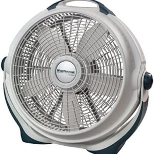 Lasko Wind Machine Air Circulator Floor Fan, 3 Speeds, Pivoting Head for Large Spaces, 20", 3300, White