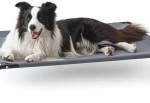 Love's cabin Outdoor Elevated Dog Bed - 49in Cooling Pet Dog Beds for Extra Large Medium Small Dogs - Portable Dog Cot for Camping or Beach, Durable Summer Frame with Breathable Mesh