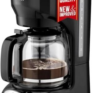 Mueller 12-Cup Drip Coffee Maker - Borosilicate Carafe, Auto-Off, Reusable Filter, Anti-Drip, Keep-Warm Function, Clear Water Level Window Coffee Machine, Ideal for Home or Office