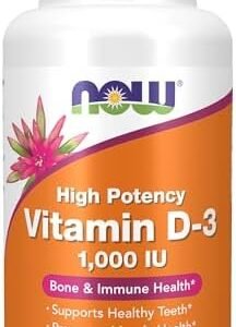 NOW Supplements, Vitamin D-3 1,000 IU, High Potency, Structural support*, 180 Softgels