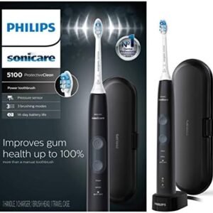 Philips Sonicare ProtectiveClean 5100 Gum Health, Rechargeable Electric Power Toothbrush, Black, HX6850/60