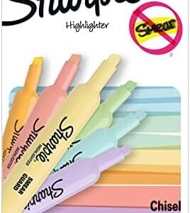 SHARPIE Tank Highlighters, Mild Pastel Colors, Assorted, Chisel Tip, 12 Count