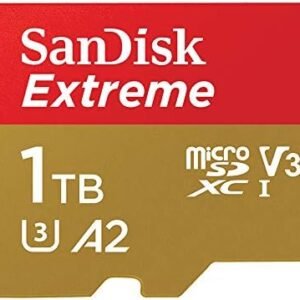 SanDisk 1TB Extreme microSDXC UHS-I Memory Card with Adapter - Up to 160MB/s, C10, U3, V30, 4K, A2, Micro SD - SDSQXA1-1T00-GN6MA