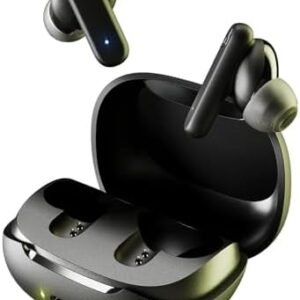 Skullcandy Smokin' Buds In-Ear Wireless Earbuds, 20 Hr Battery, 50% Renewable Plastics, Microphone, Works with iPhone Android and Bluetooth Devices - Black