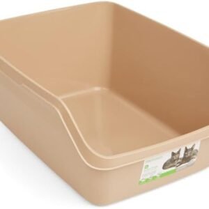 So Phresh Tan Scatter Shield High-Back Litter Box for Cat, X-Large