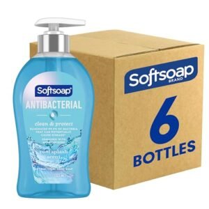Softsoap Clean & Protect Antibacterial Liquid Hand Soap, Cool Splash Hand Soap, 11.25 Ounce, 6 Pack