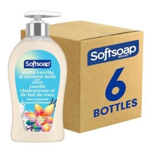 Softsoap Warm Vanilla & Coconut Milk Scent Liquid Hand Soap, Moisturizing Liquid Hand Soap, 11.25 Ounce, 6 Pack