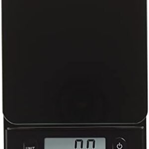 Taylor Glass Top Food Scale with Touch Control Buttons, 11 lb Capacity, Black