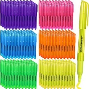 Thenshop 150 Pcs Highlighter Bulk Assorted Colors Highlighter Markers Chisel Tip Highlighter Pens for School Office Classroom Pack