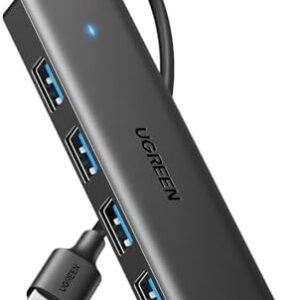 UGREEN USB 3.0 Hub, 4 Ports USB A Splitter Ultra-Slim USB Expander for Mouse, Keyboard, Flash Drive, U Disk, Printer Compatible with Laptop, Desktop PC, Xbox, PS5, and More