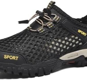 Water Shoes Men Quick Drying Outdoor Hiking Barefoot Boat Footwear Aqua Shoes for Water Sport Waders Diving Hiking Sailing Travel Beach Wading Swimming Fishing Kayaking